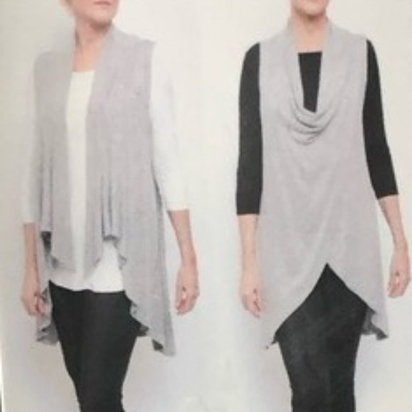 Olivia Sky Sweaters | Olivia Sky Gray Convertible Cardigan Vest | Color: Gray | Size: S | Nljoyce's Closet